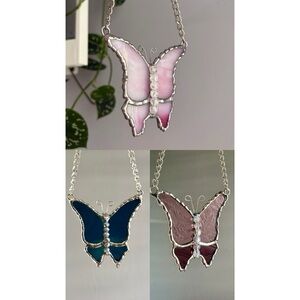 Stained Glass Drippy Butterfly for rear view mirror!